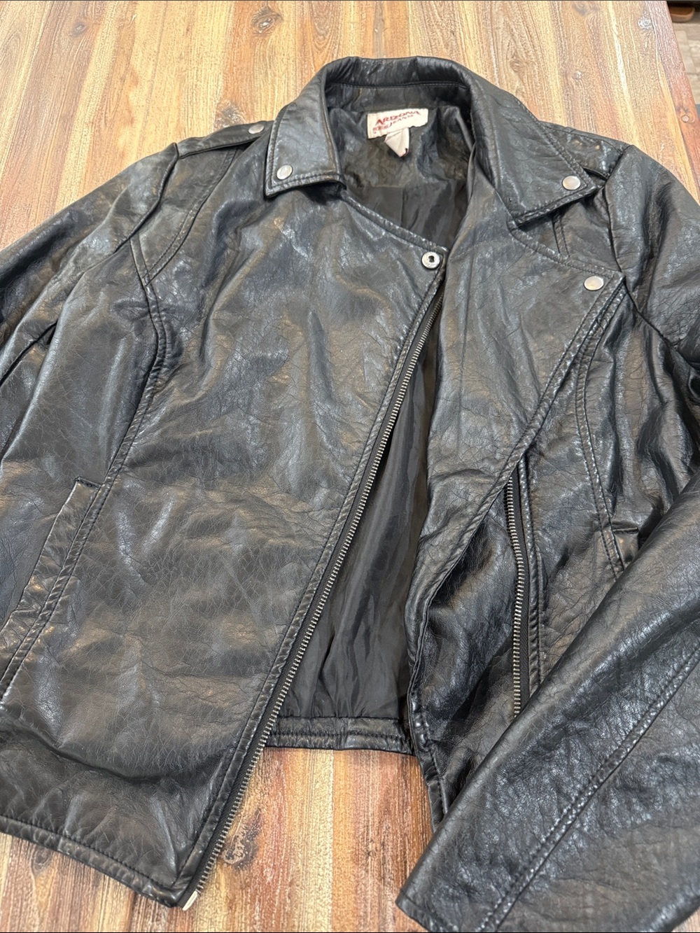 Classic Black Faux Leather Moto Jacket